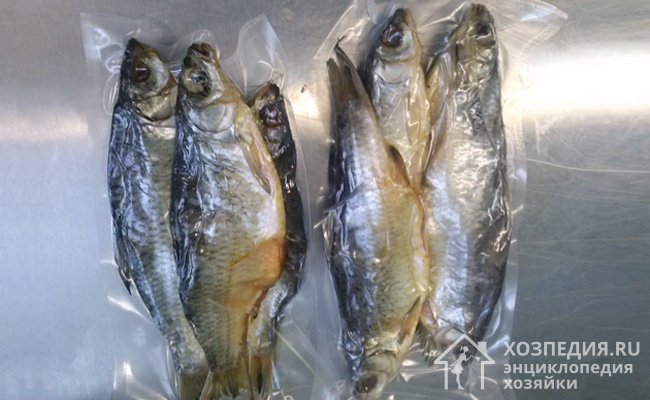 Рыба в вакуумной упаковке при температуре −18 ℃ имеет срок хранения 18 месяцев