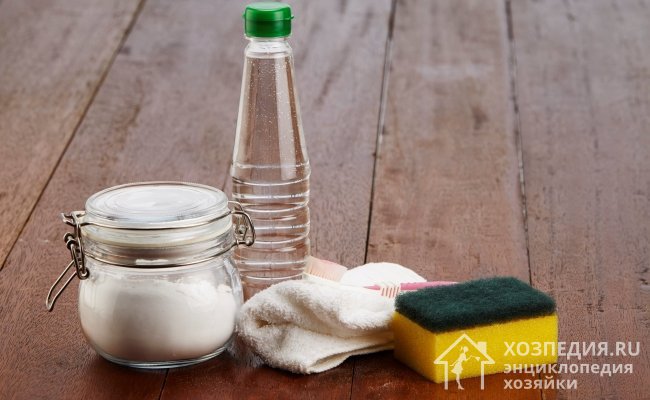 Сочетание соды и уксуса поможет отмыть въевшиеся загрязнения