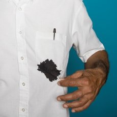 Чем отстирать чернила от ручки с одежды