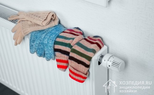 Как быстро высушить одежду с помощью радиатора отопления