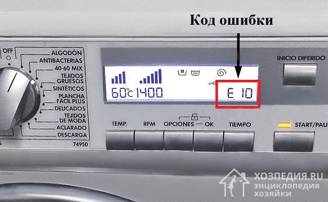 Ошибка E10 в стиральных машинах Electrolux – одна из самых распространенных