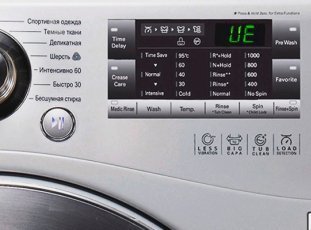 Ошибка UE на стиральной машине LG